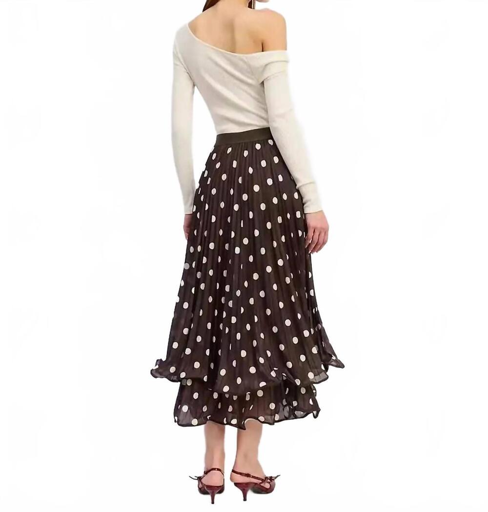 NEW EN SAISON lainey maxi skirt in brown - Picture 4 of 4